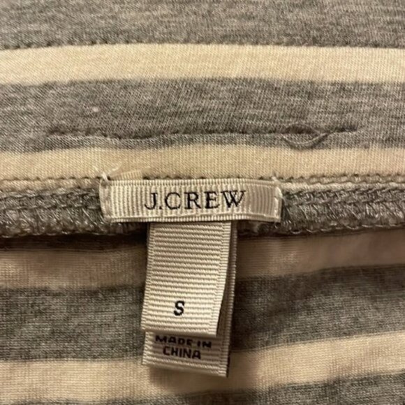J. Crew Grey White Stripe Maxi Skirt- Size Small - Picture 5 of 5